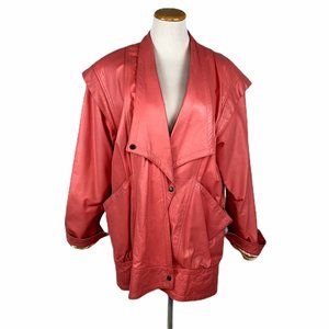 Vintage Custom Devi’s-Hong Kong Leather Coat Pink